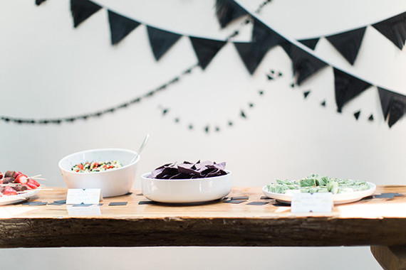 black and white baby shower