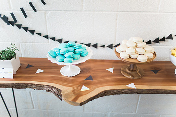 black and white baby shower