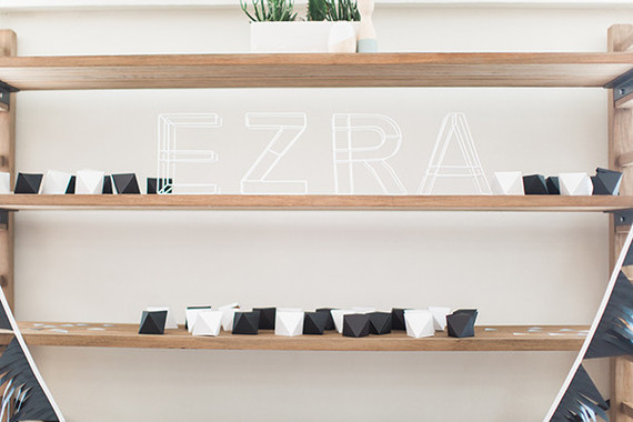 black and white baby shower