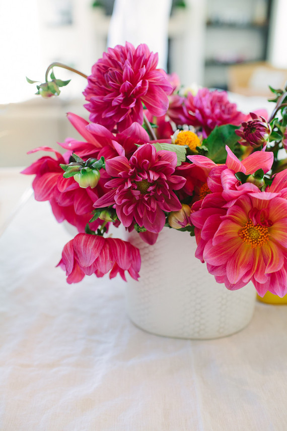 bright pink florals