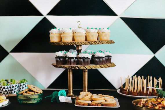 Modern dinosaur birthday party