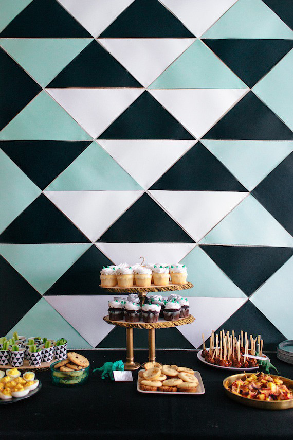 Modern dinosaur birthday party