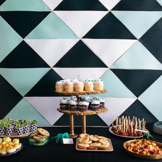 Modern dinosaur birthday party