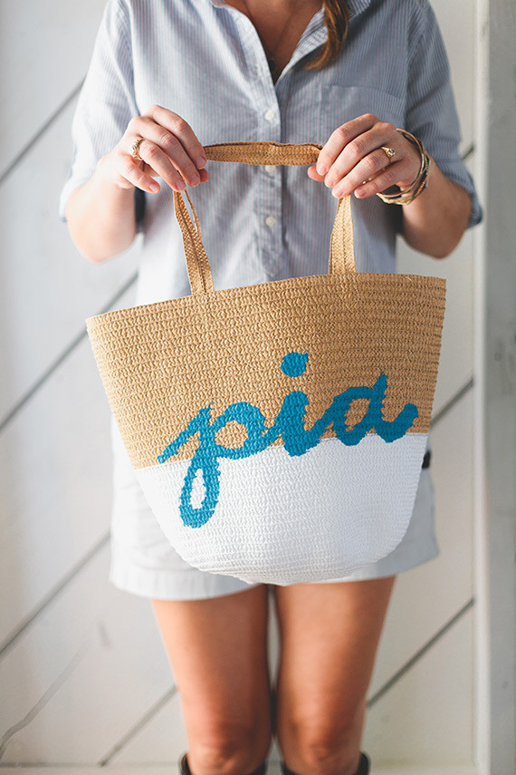DIY painted tote