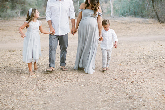 Family maternity photos in San Diego