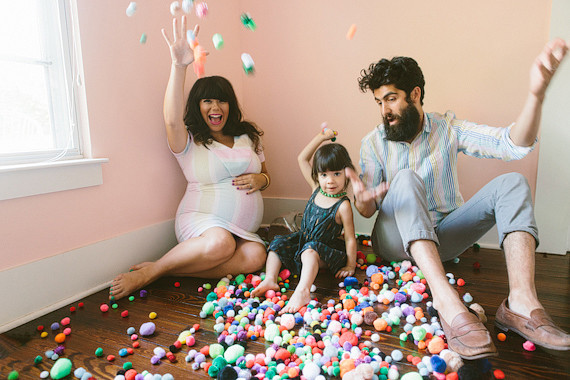 confetti family photos