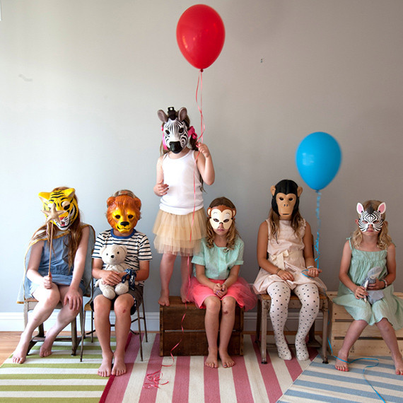 kids with masks
