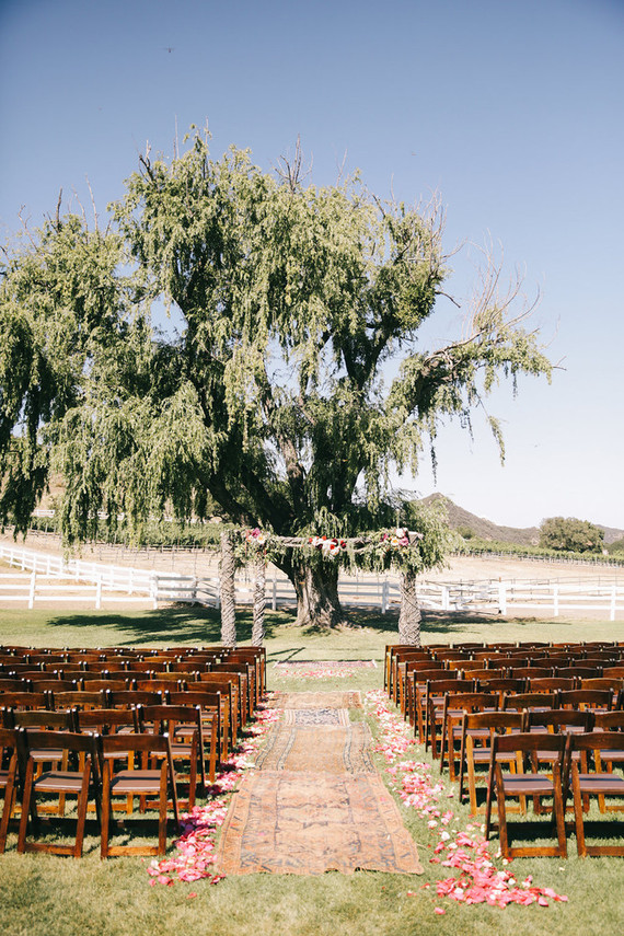 Saddle Rock Ranch wedding ceremony Inspiration