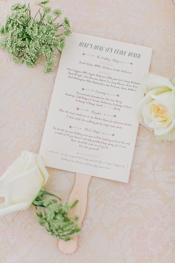 Wedding program Inspiration