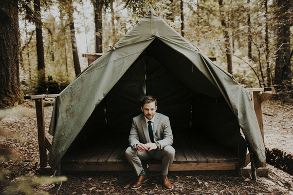 Outdoor groom portrait