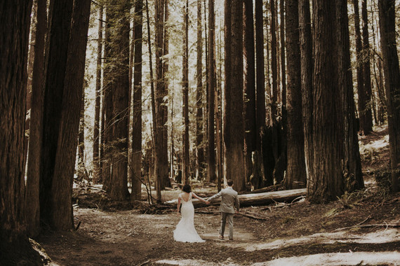 Outdoor wedding portrait