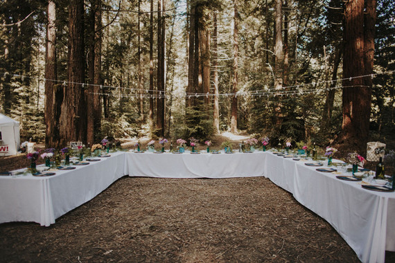 Outdoor wedding reception
