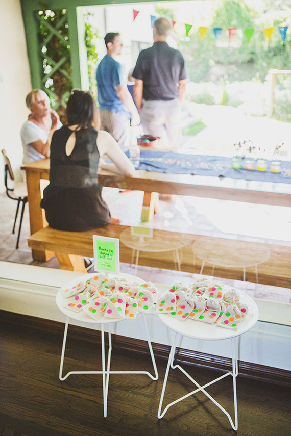neon birthday party favors