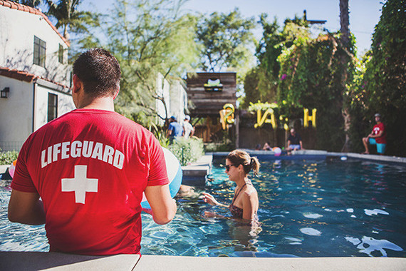 neon pool party for kids