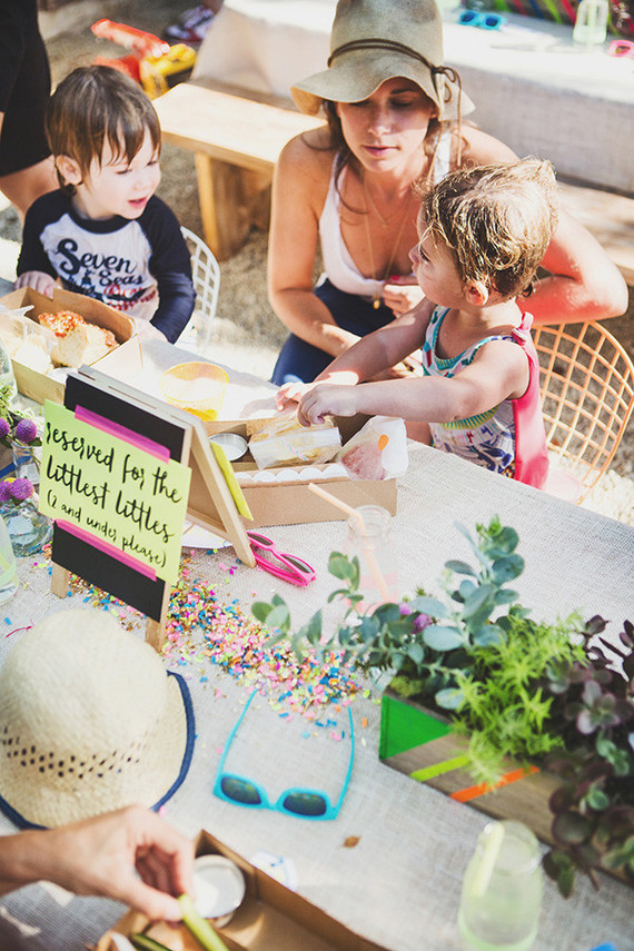 neon pool party for kids