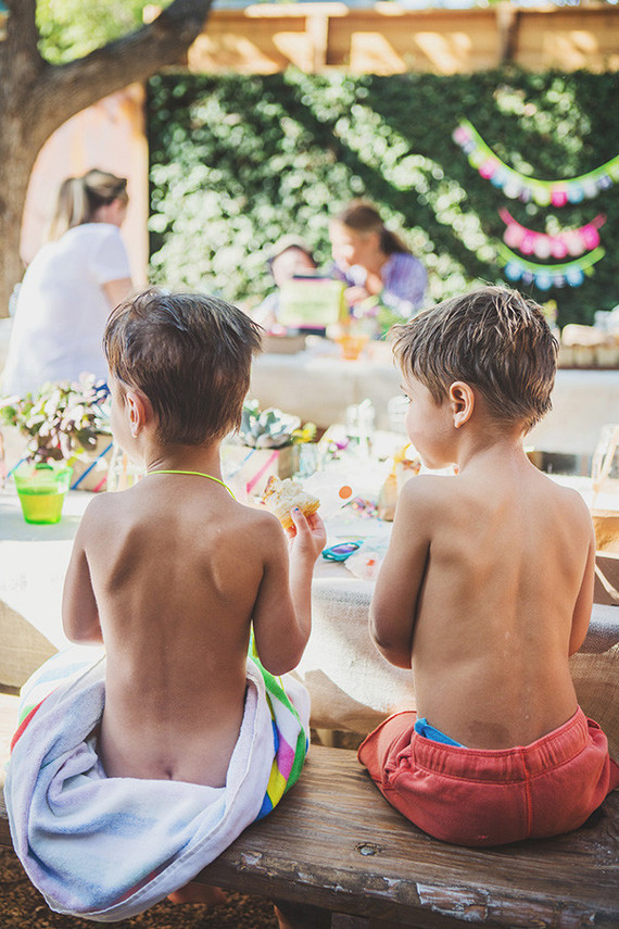 neon pool party for kids