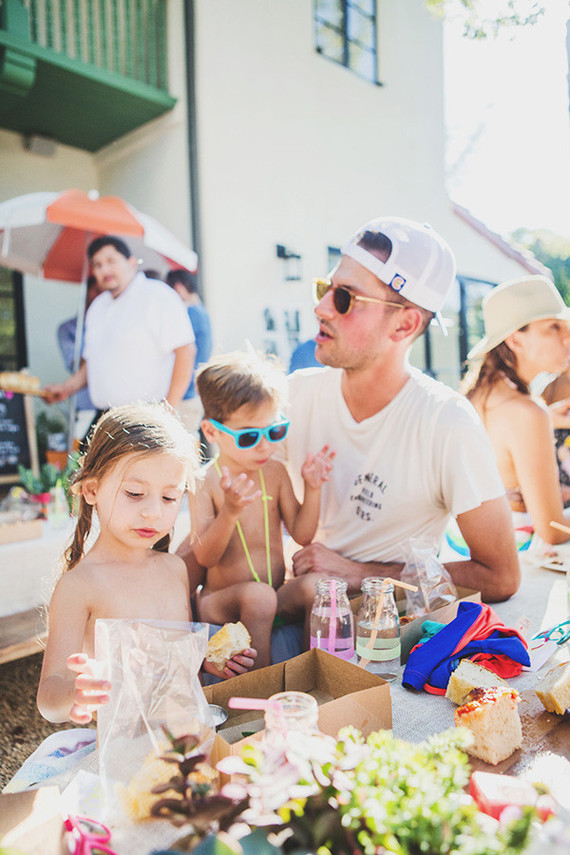 neon pool party for kids