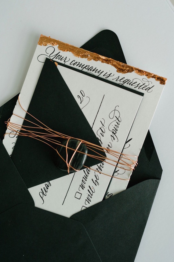 Modern wedding invitation