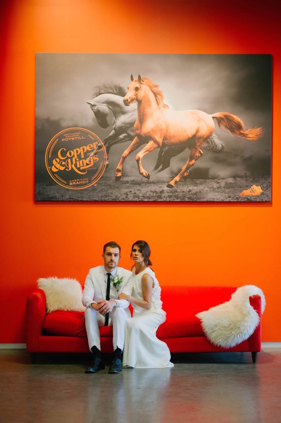 Modern wedding portrait
