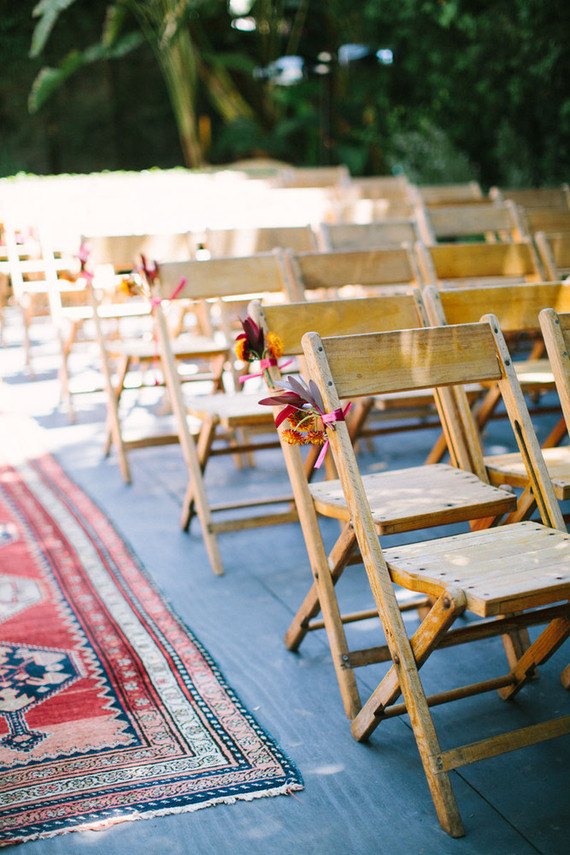Backyard fiesta wedding ceremony