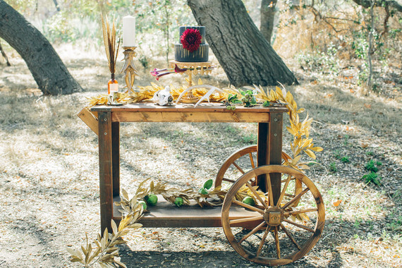 Wooden desert cart