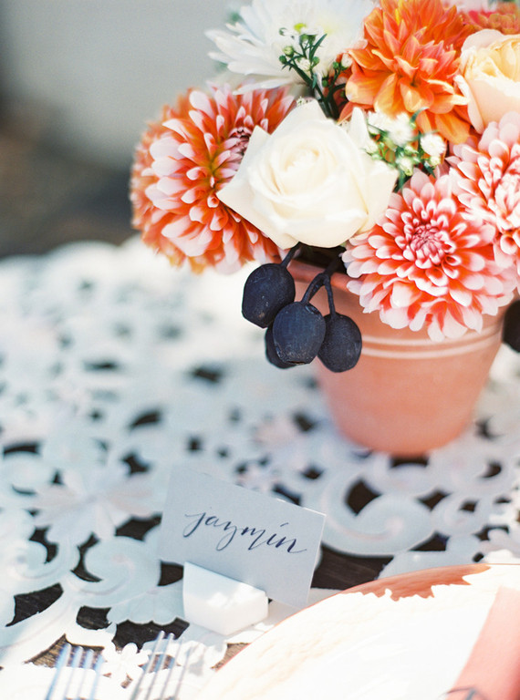 Calligraphy escort cards
