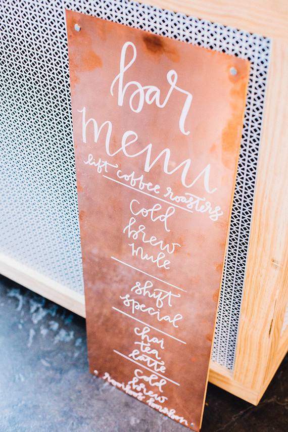 Menu calligraphy