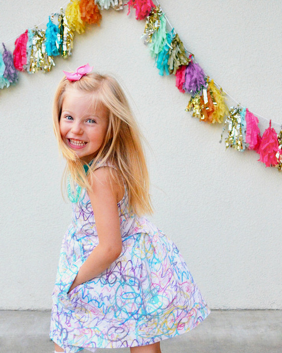 DIY scribble dress tutorial