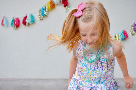 DIY scribble dress tutorial