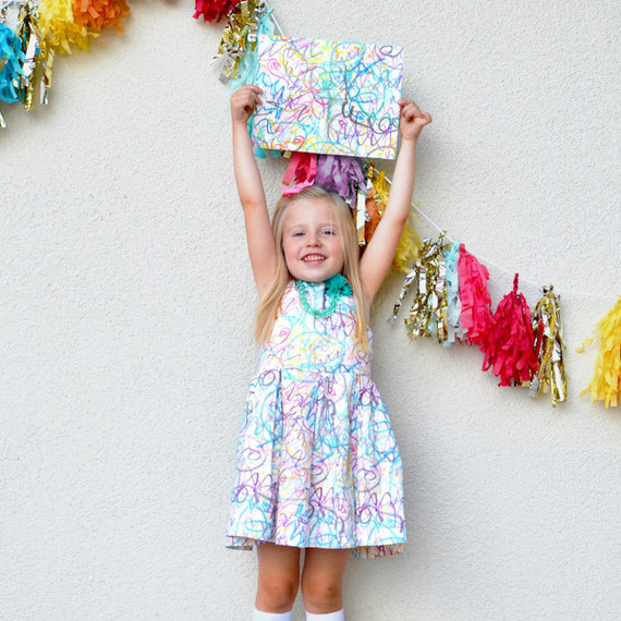 DIY scribble dress tutorial