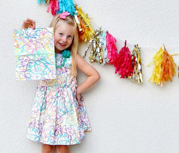 DIY scribble dress tutorial