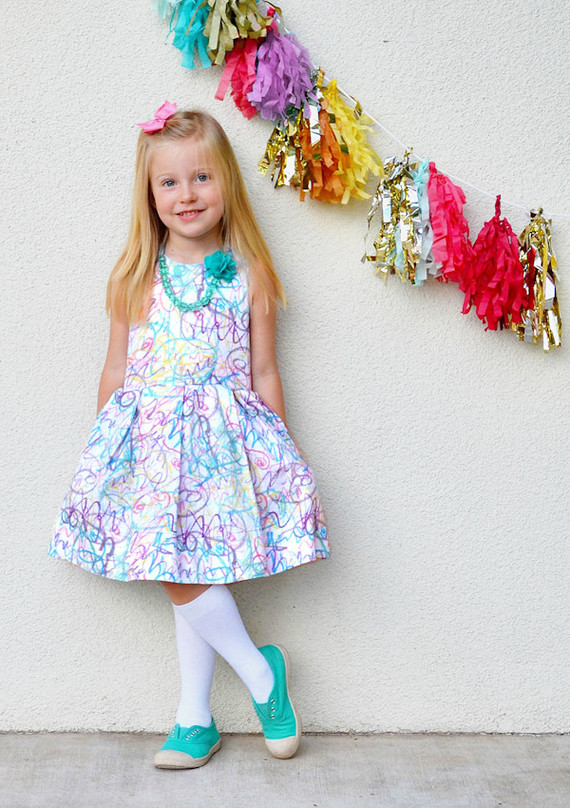 DIY scribble dress tutorial