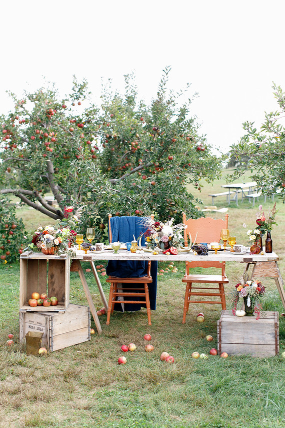 Fall wedding tablescape