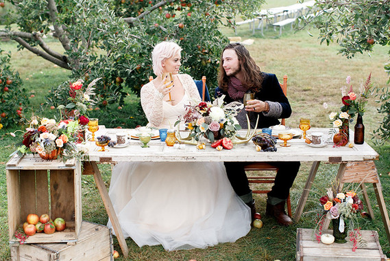 Fall wedding portrait