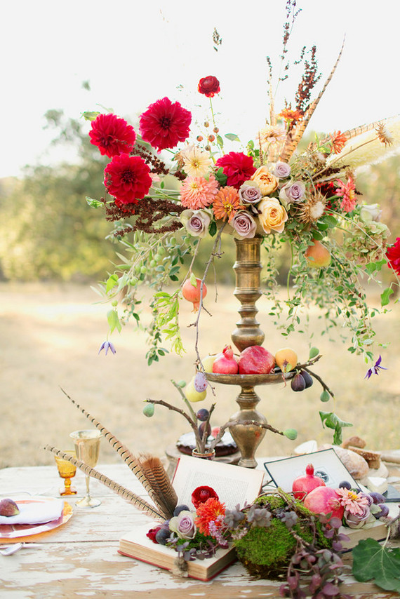 Fall wedding florals