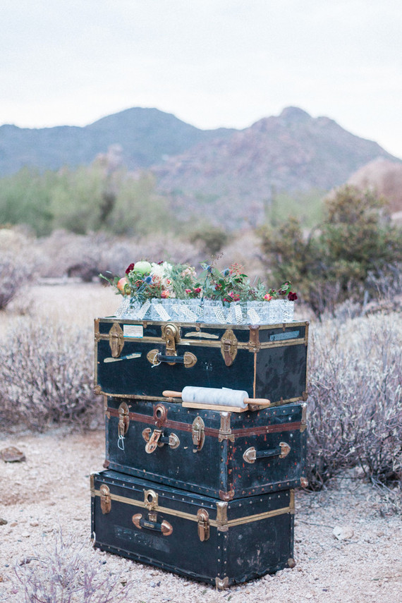 Whimsical desert wedding decor