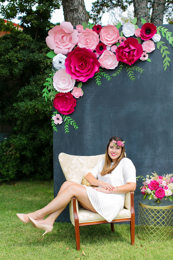 Paper flower bridal shower