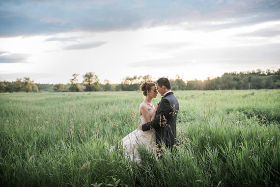 Outdoor wedding portrait
