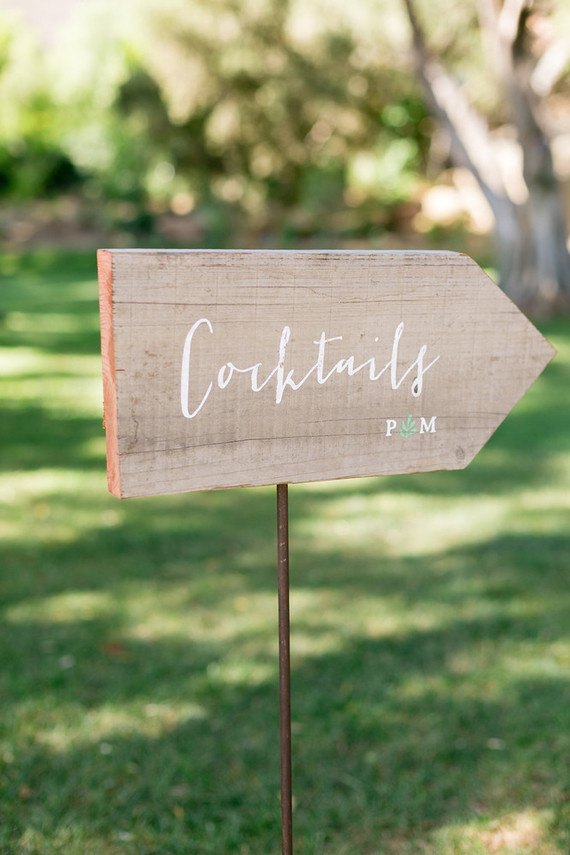 Rustic wooden signage