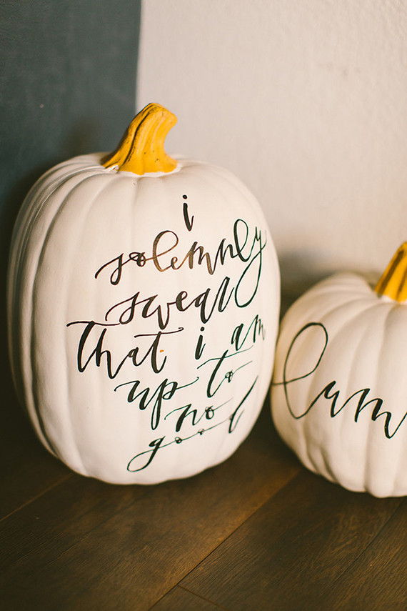 calligraphy pumpkins