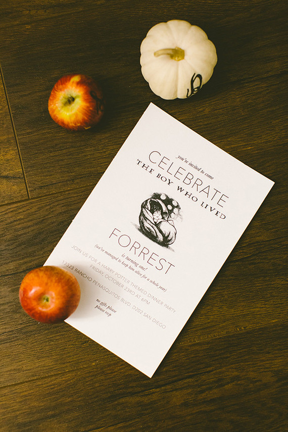 Harry Potter 1st birthday invite