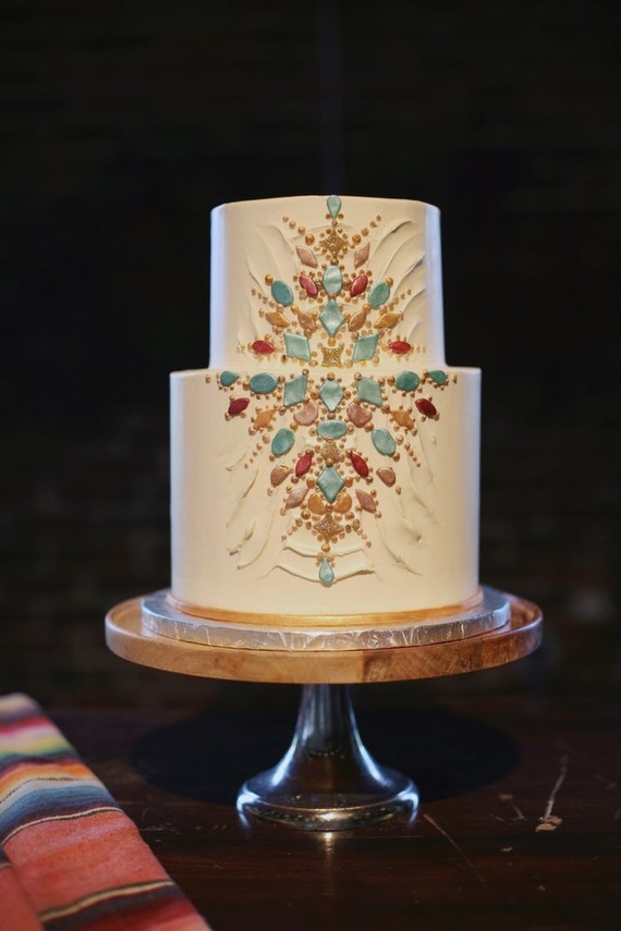 Bohemian wedding cake