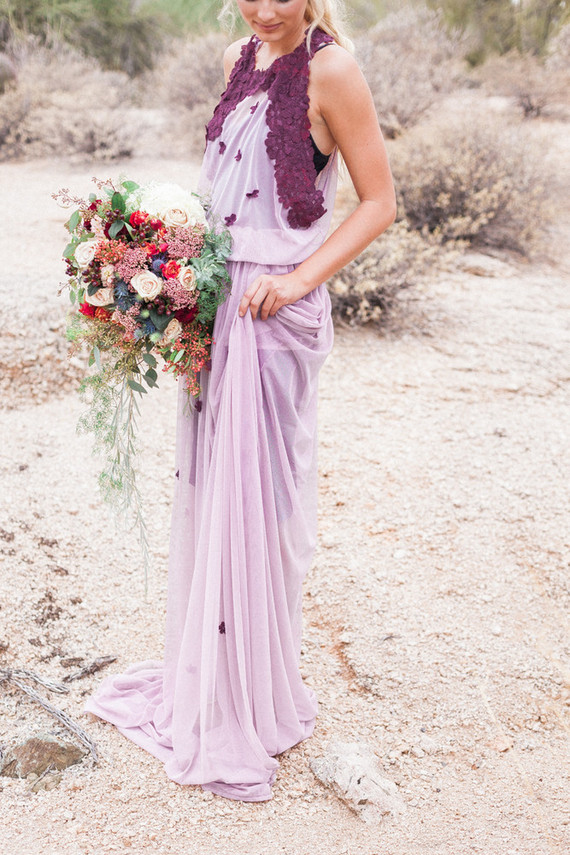 Lavender wedding dress
