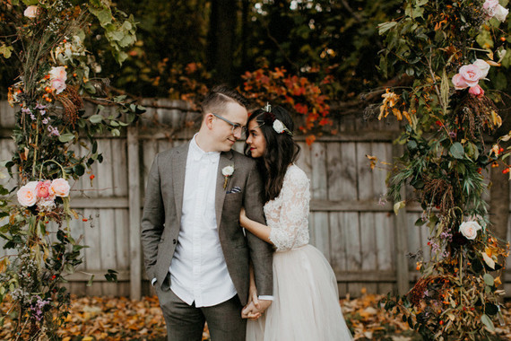 Fall wedding portrait
