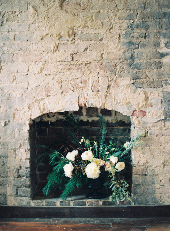 Winter wedding florals