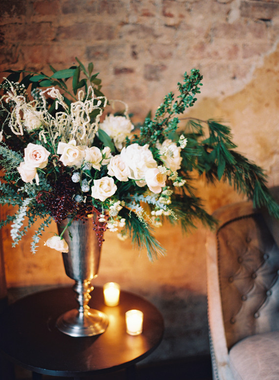 Winter wedding florals