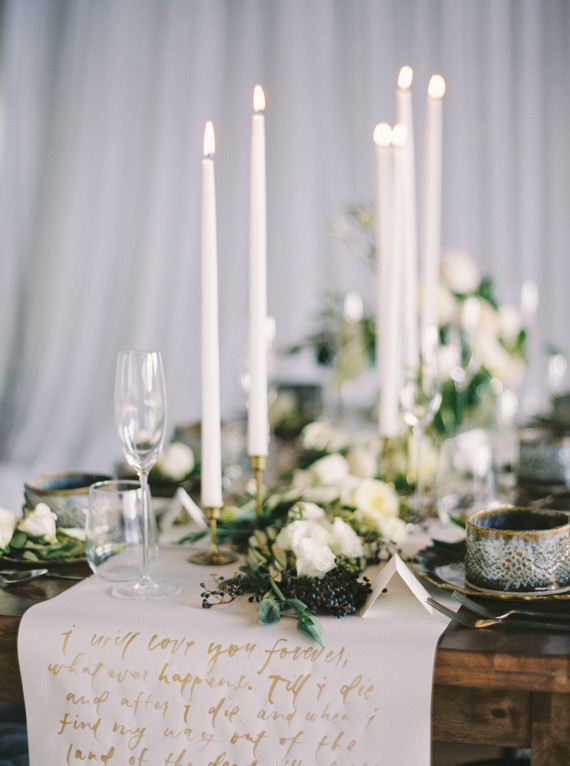 Calligraphy table runner Inspiration