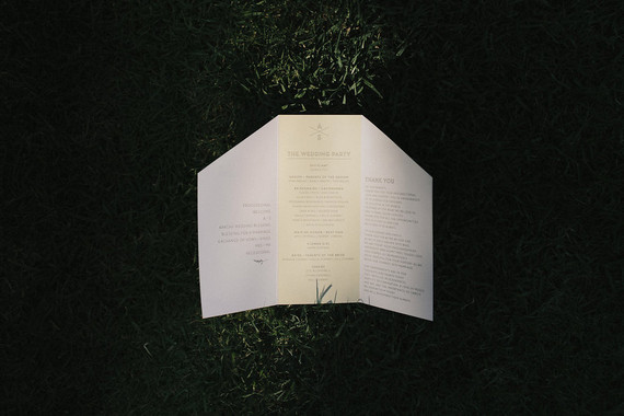 Modern wedding programs