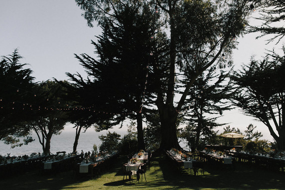 Outdoor wedding reception