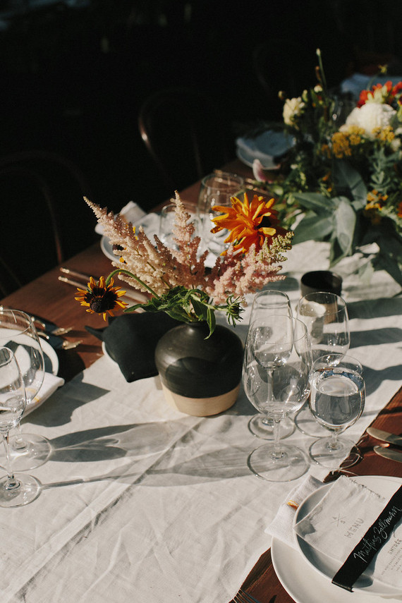 Rustic wedding florals